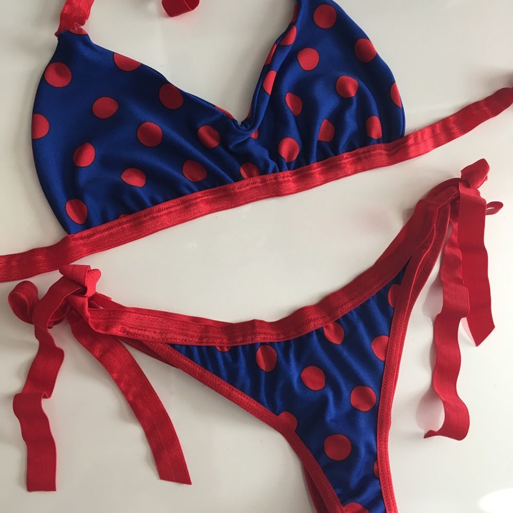 Bikini Set Polka Dot Red Blue